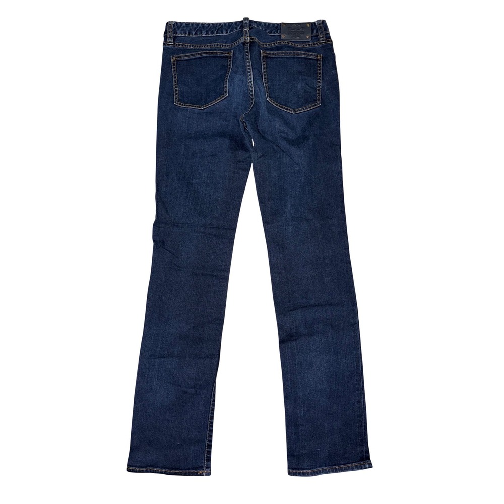 Tory Burch Womens Straight Leg Jeans Dark Wash Denim Size 28 Gold Hardware X4 - Picture 8 of 12